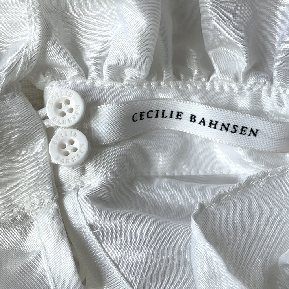 Cecilie Bahnsen White Ruffled Mini Dress - Picture 6 of 10